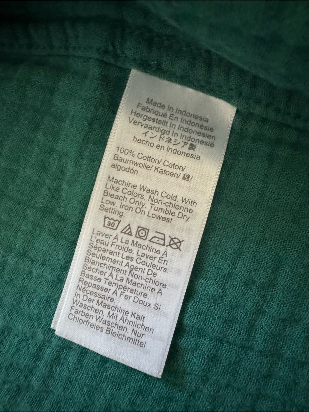 J Crew Dark Green 100% Cotton Gauze Size XL Long Sleeve Button Down Shirt Comfy - Picture 4 of 7